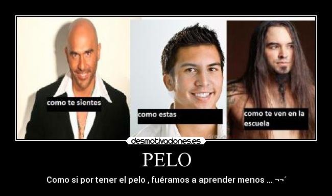 PELO - Como si por tener el pelo , fuéramos a aprender menos ... ¬¬´