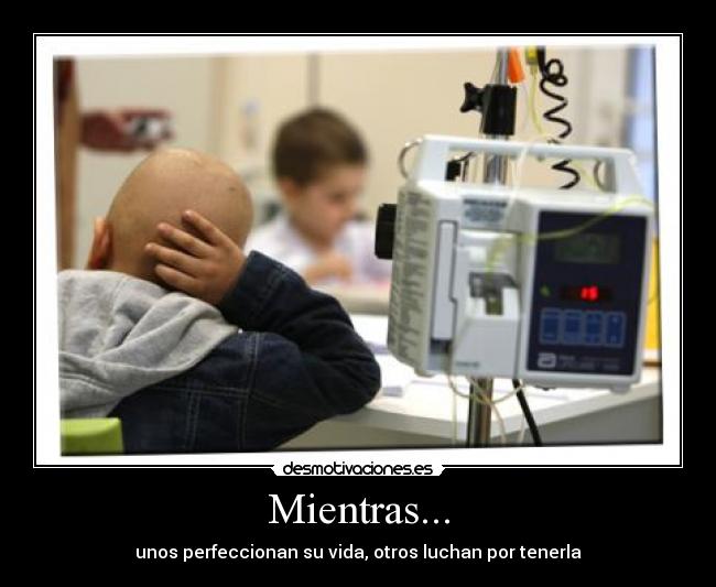 Mientras... - unos perfeccionan su vida, otros luchan por tenerla