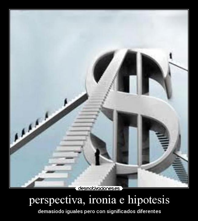 perspectiva, ironia e hipotesis - 