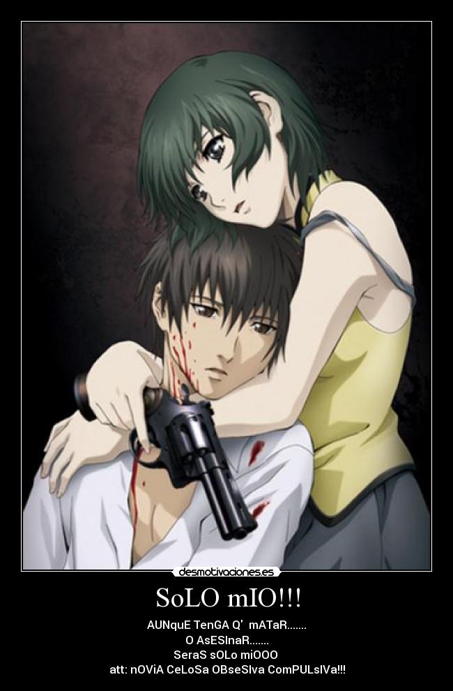 SoLO mIO!!! - AUNquE TenGA Q mATaR.......
O AsESInaR.......
SeraS sOLo miOOO
att: nOViA CeLoSa OBseSIva ComPULsIVa!!!