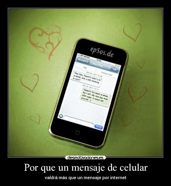 Por que un mensaje de celular -
