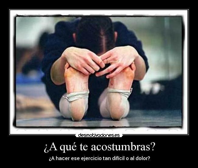 ¿A qué te acostumbras? -