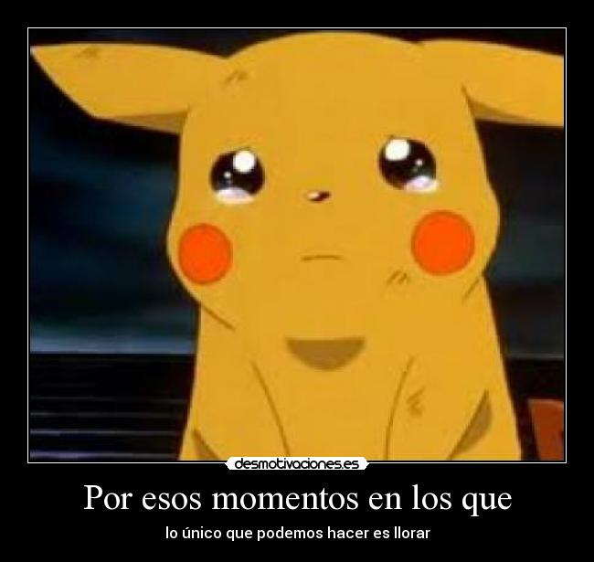 Por esos momentos en los que - lo único que podemos hacer es llorar