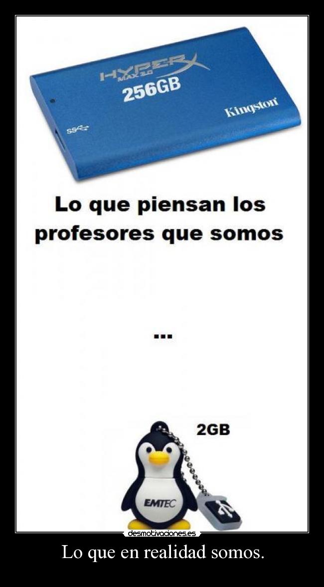 Lo que en realidad somos. -