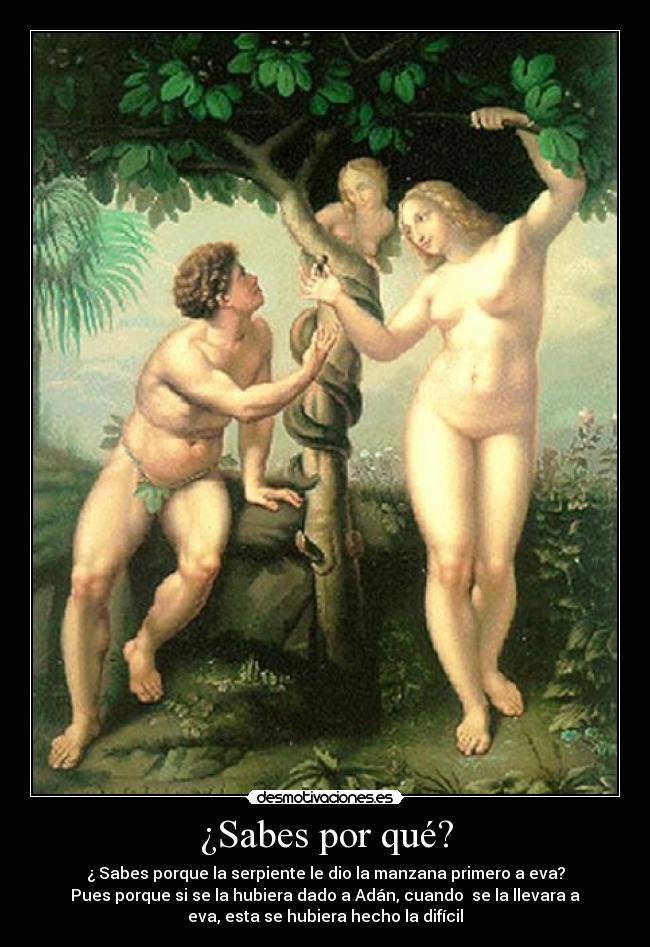 ¿Sabes por qué? -