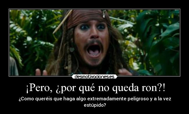 ¡Pero, ¿por qué no queda ron?! -
