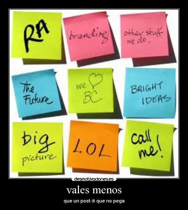vales menos -