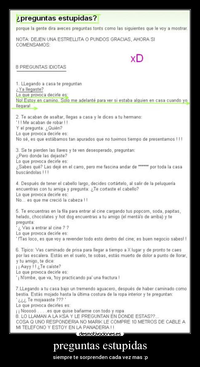 preguntas estupidas -