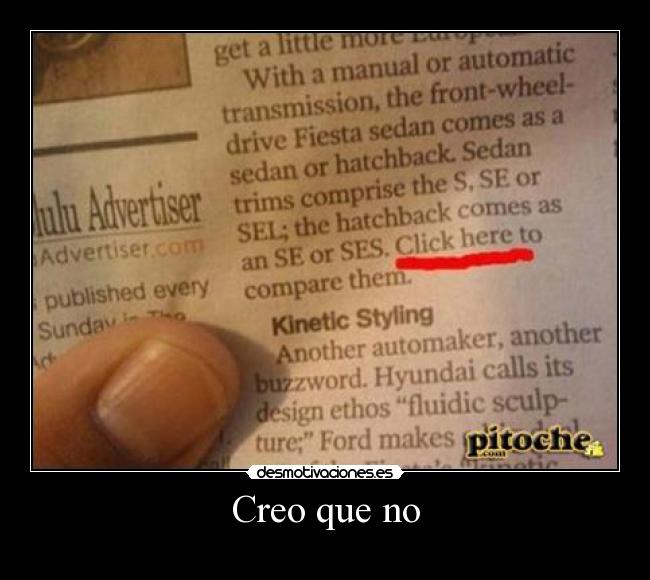 Creo que no - 