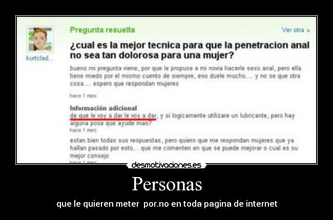 Personas - que le quieren meter por.no en toda pagina de internet