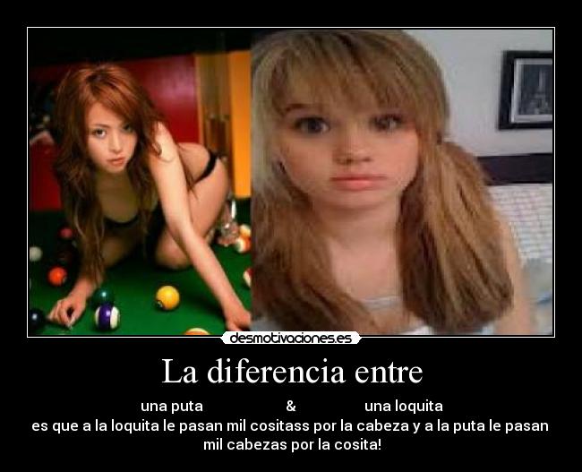La diferencia entre -
