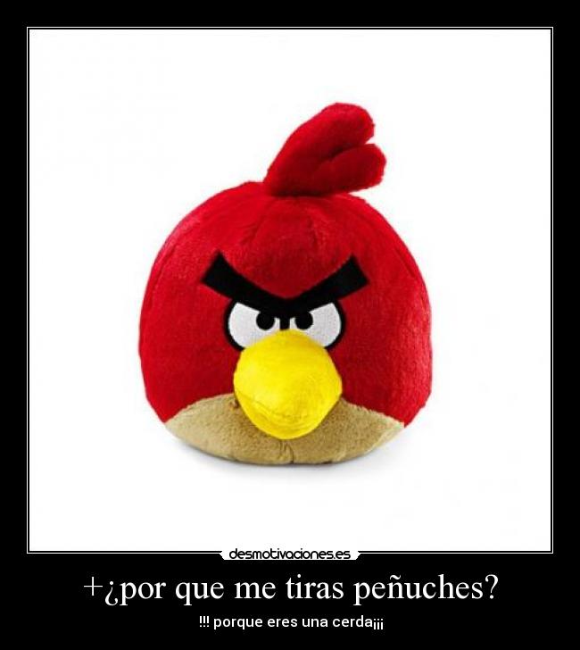 +¿por que me tiras peñuches? - !!! porque eres una cerda¡¡¡