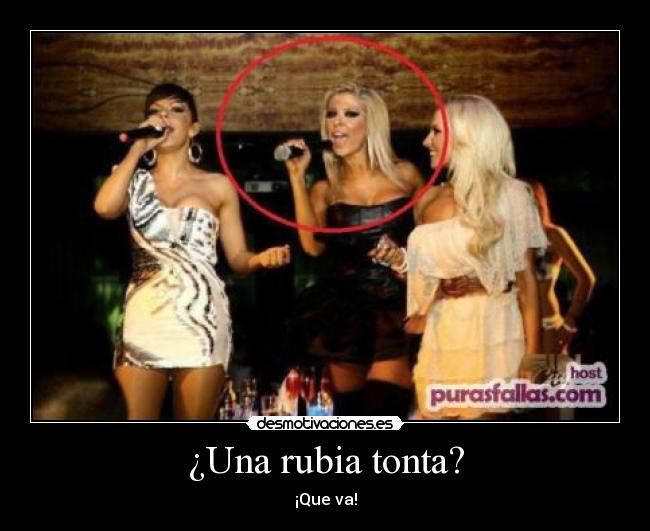 ¿Una rubia tonta? - 