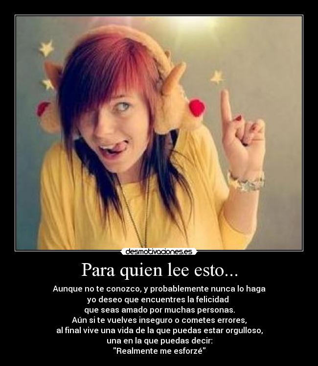 Para quien lee esto... -