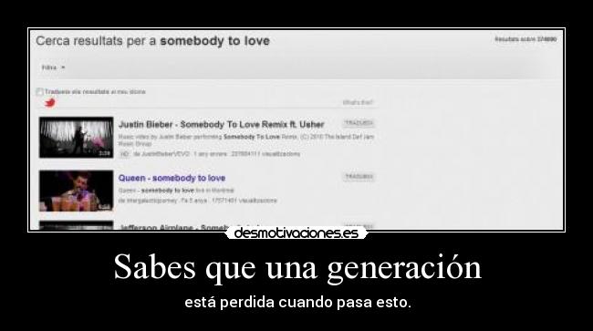 Sabes que una generación - 