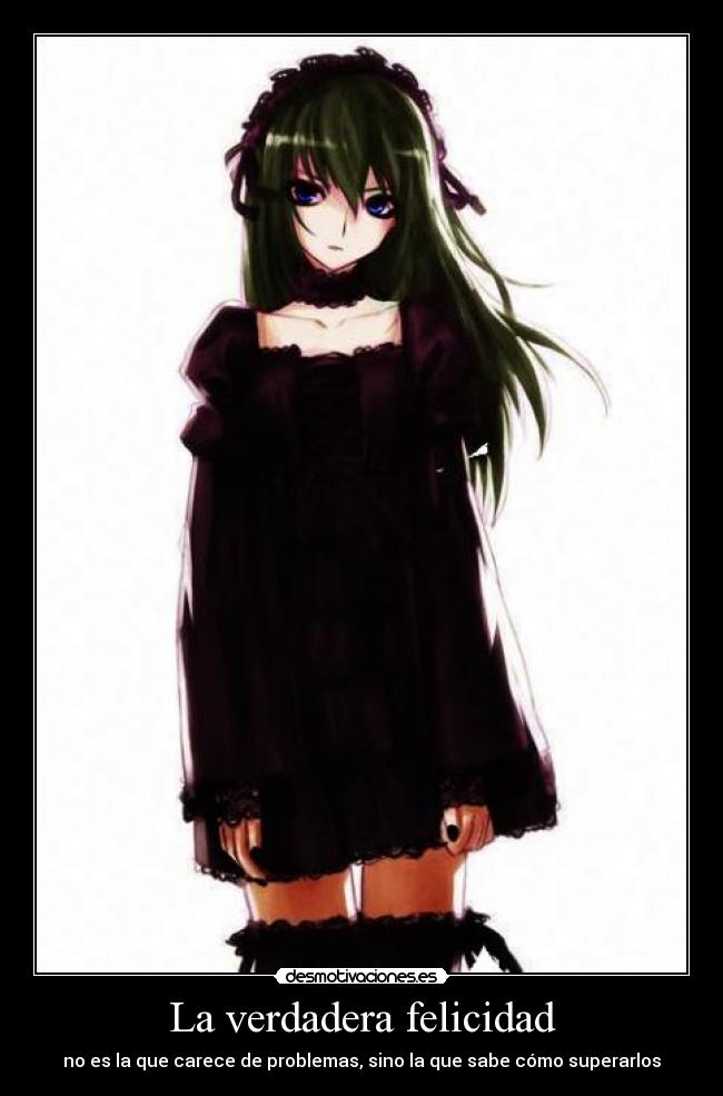 La verdadera felicidad - no es la que carece de problemas, sino la que sabe cómo superarlos