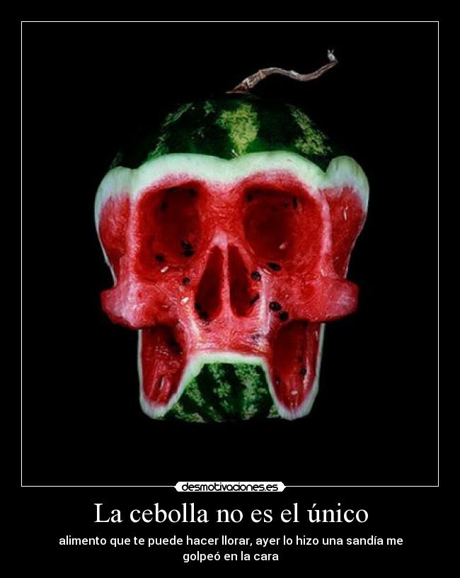 carteles metalmonkey sandia llorar skull cartel flash desmotivaciones