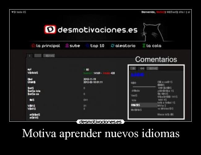 carteles desmotivaciones error web letra diccionario idioma lenguaje que cojones pasara aprender desmotivaciones