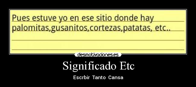 Significado Etc -