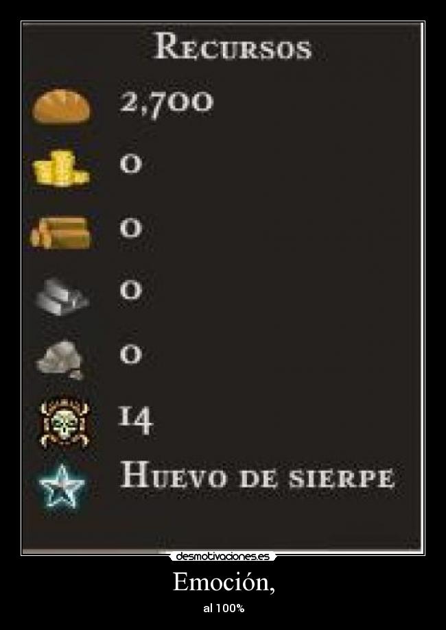 Emoción, - al 100%