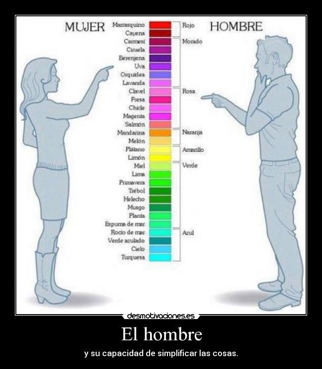 El hombre - y su capacidad de simplificar las cosas.