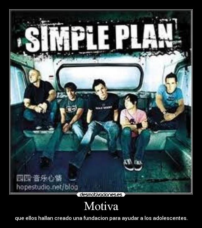 Motiva - que ellos hallan creado una fundacion para ayudar a los adolescentes.