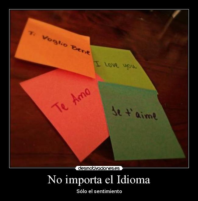 No importa el Idioma -