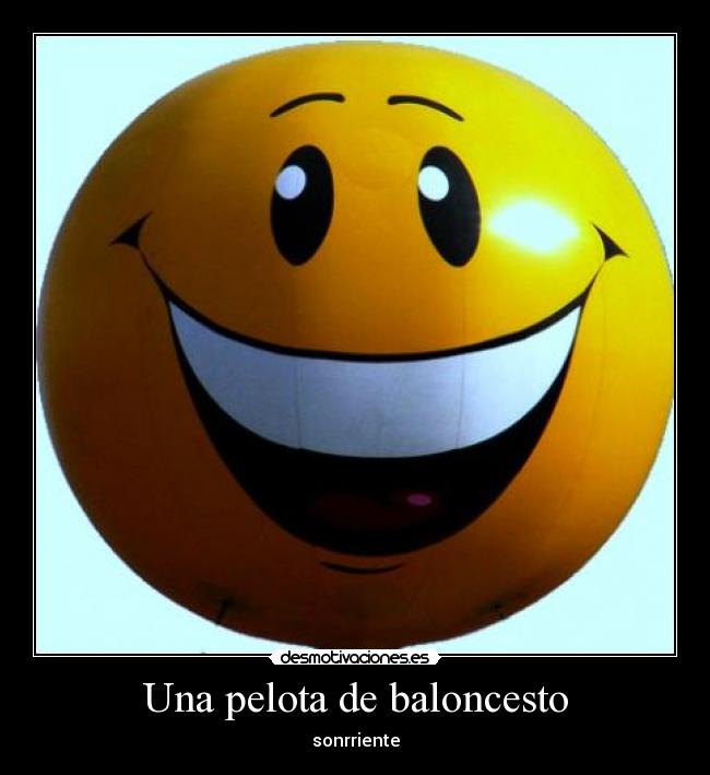 Una pelota de baloncesto - sonrriente