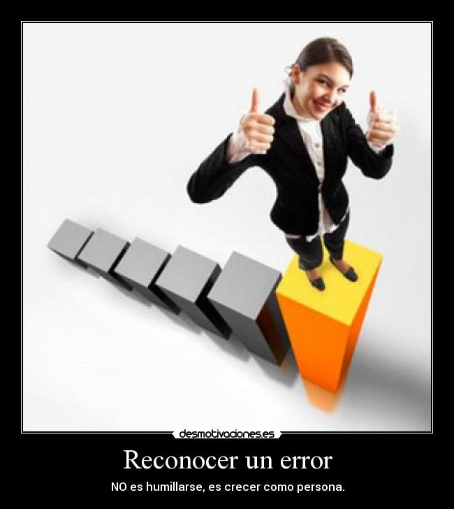 Reconocer un error -