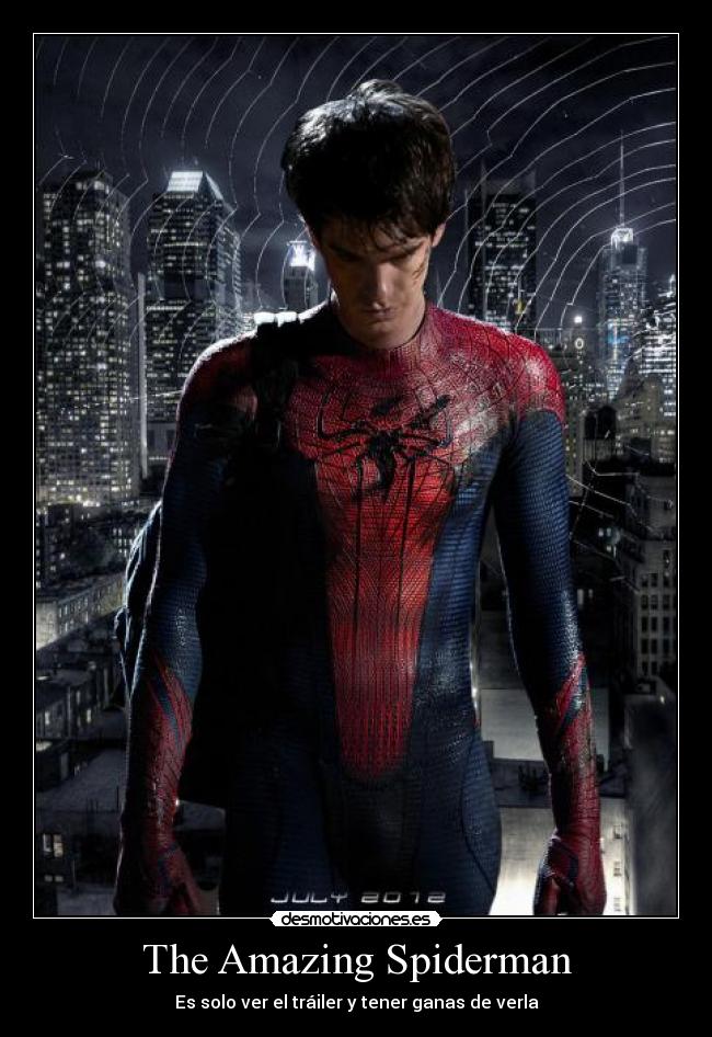 carteles the amazing spiderman andrew garfield peter parker trailer hombre arana desmotivaciones