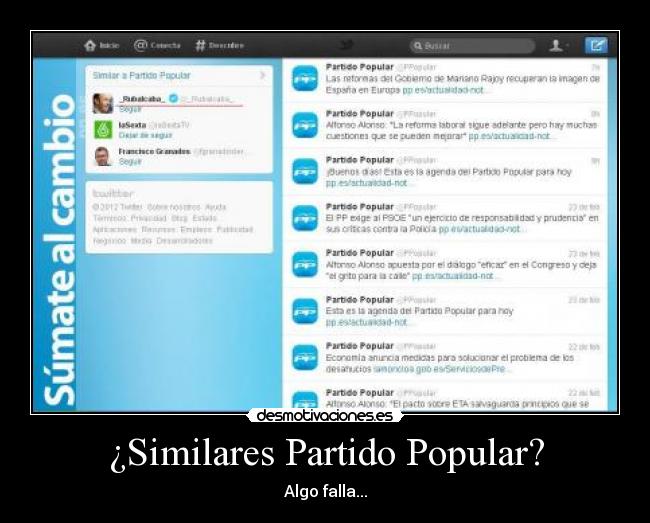 ¿Similares Partido Popular? - Algo falla...