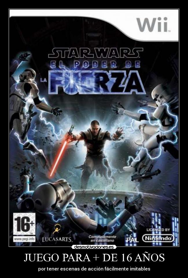 JUEGO PARA + DE 16 AÑOS -