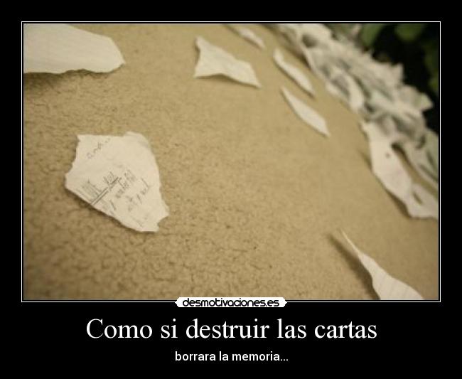 Como si destruir las cartas -