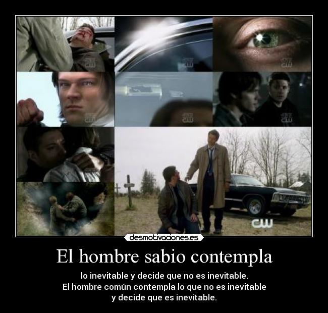 carteles supernatural sobrenatural dean sam winchester castiel desmotivaciones