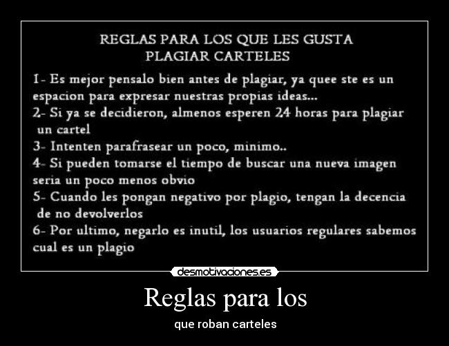 Reglas para los -