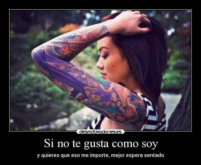 Si no te gusta como soy -