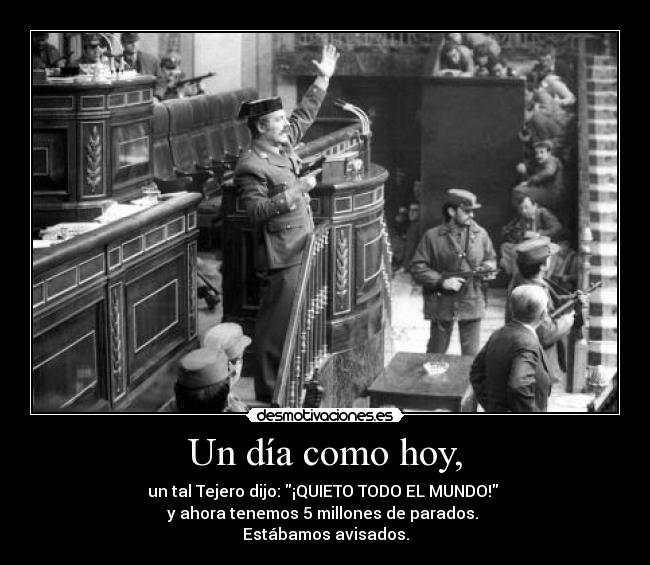 Un día como hoy, -