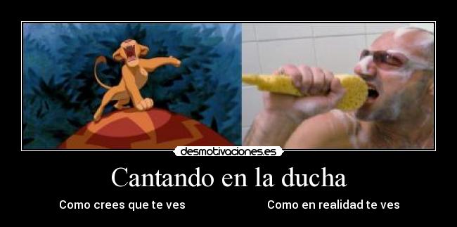Cantando en la ducha -