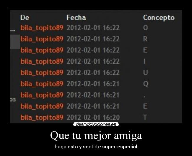 Que tu mejor amiga -