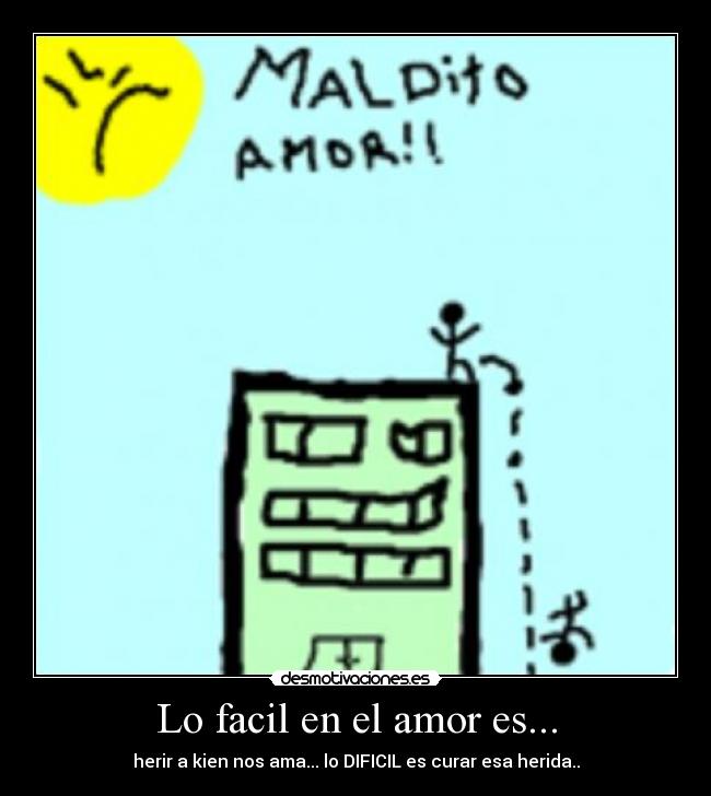 Lo facil en el amor es... -