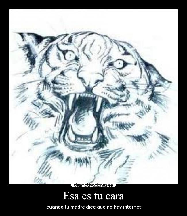 Esa es tu cara - cuando tu madre dice que no hay internet