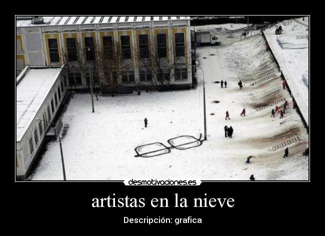 artistas en la nieve - Descripción: grafica