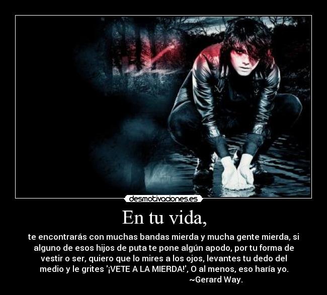 En tu vida, -
