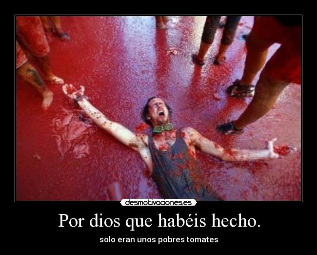 Por dios que habéis hecho. -