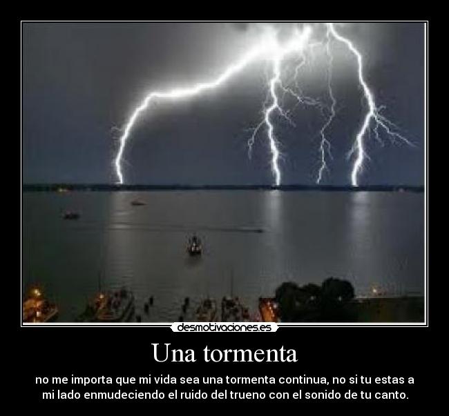 Una tormenta -