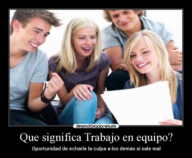 Que significa Trabajo en equipo? - 