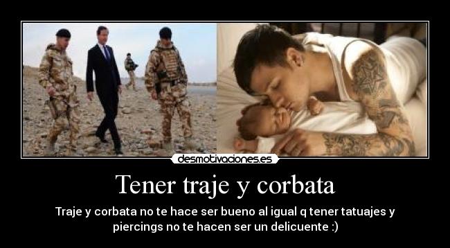 Tener traje y corbata - 