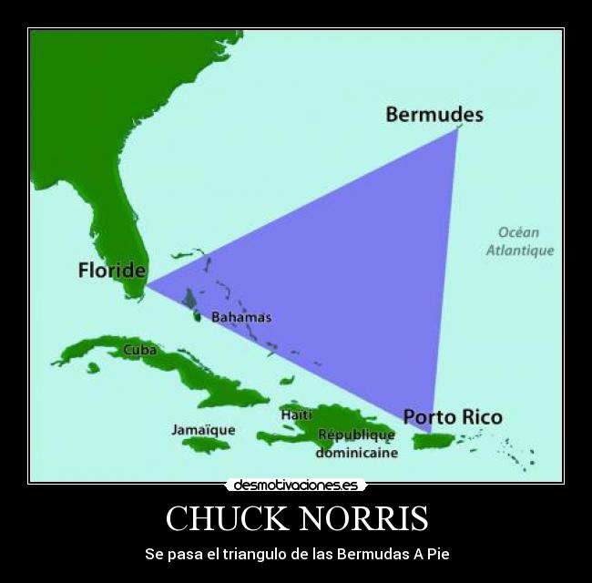 CHUCK NORRIS - Se pasa el triangulo de las Bermudas A Pie