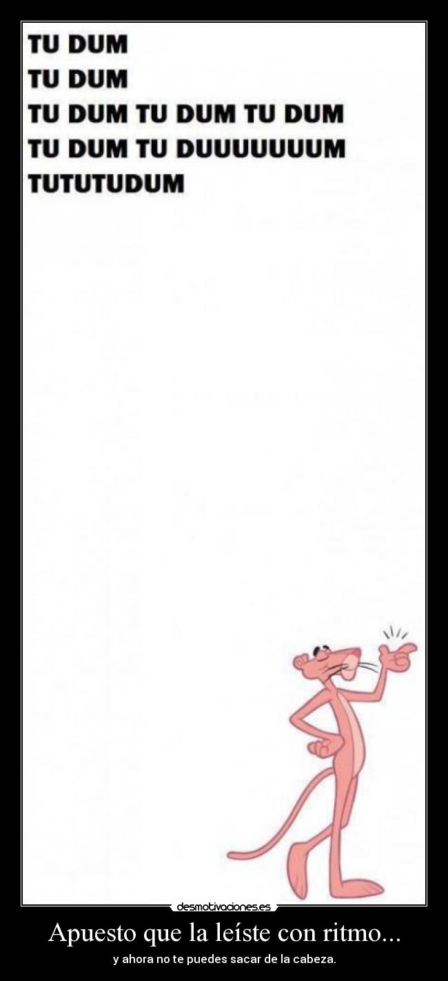 Apuesto que la leíste con ritmo... - 
