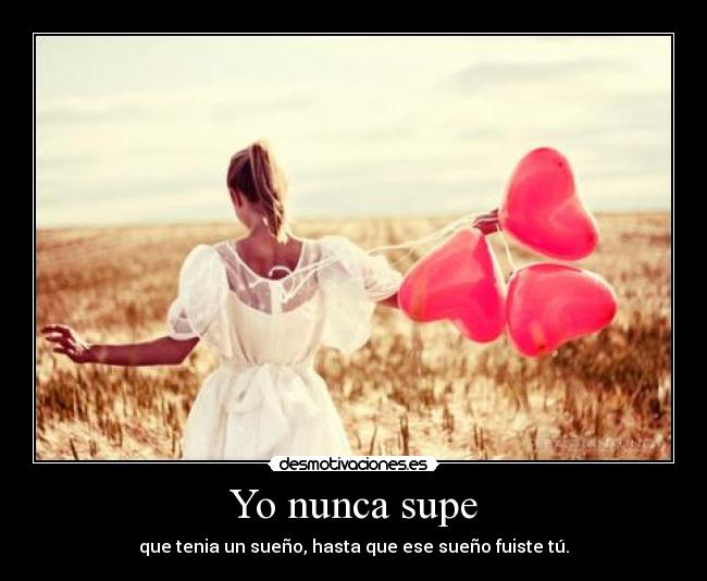 carteles nunca supe que tenia sueno hasta que ese sueno fuiste desmotivaciones